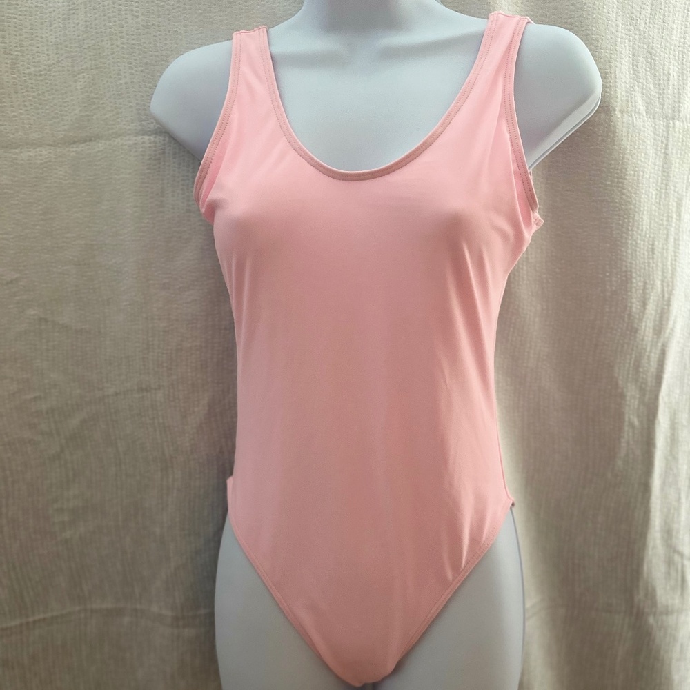 New unknown brand soft pink one piece swim suit, Size S